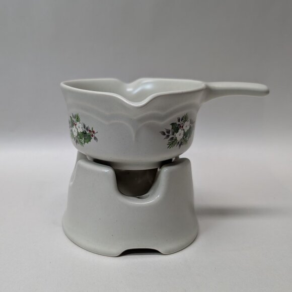 Vintage Pfaltzgraff Heirloom Christmas Potpourri/Butter Burner and Votive Cup - Picture 6 of 12